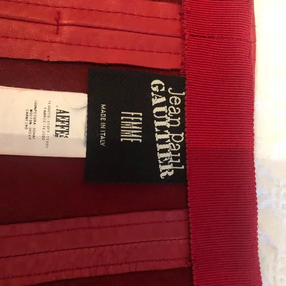 RARE Jean Paul Gaultier Vintage Leather Skirt - Picture 2 of 7